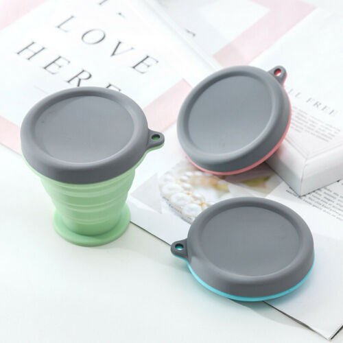 Collapsible Silicone Travel Coffee Cup with Lid – BPA-Free Foldable Mug, 3 Colors