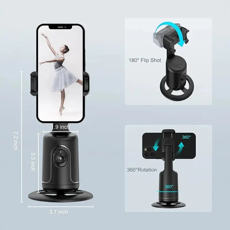 360° Smart Auto-Tracking Phone Stand