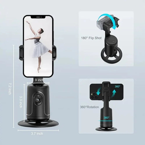 360° Smart Auto-Tracking Phone Stand