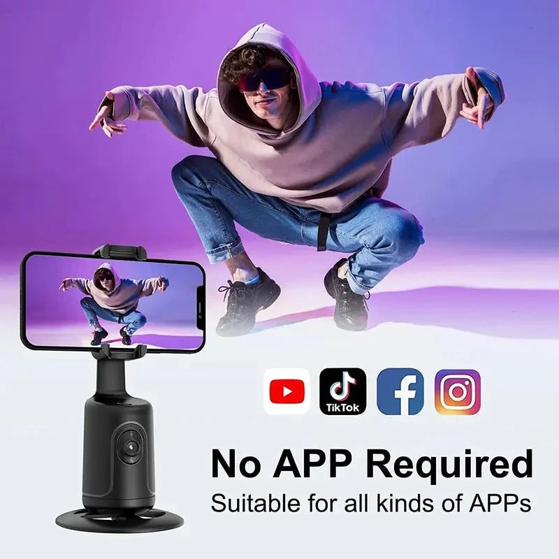 360° Smart Auto-Tracking Phone Stand