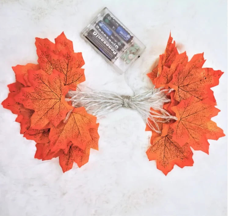 Cozy Autumn Maple Leaf String Lights