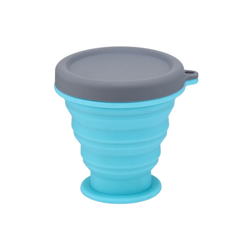Collapsible Silicone Travel Coffee Cup with Lid – BPA-Free Foldable Mug, 3 Colors