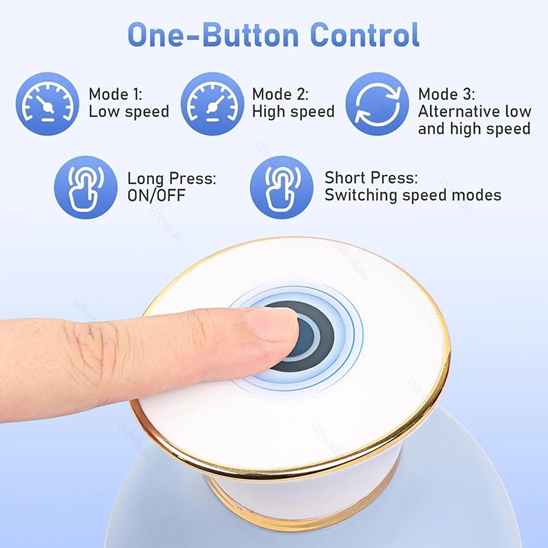 Electric Cordless Head Scalp Massager with 4 Kneading Heads