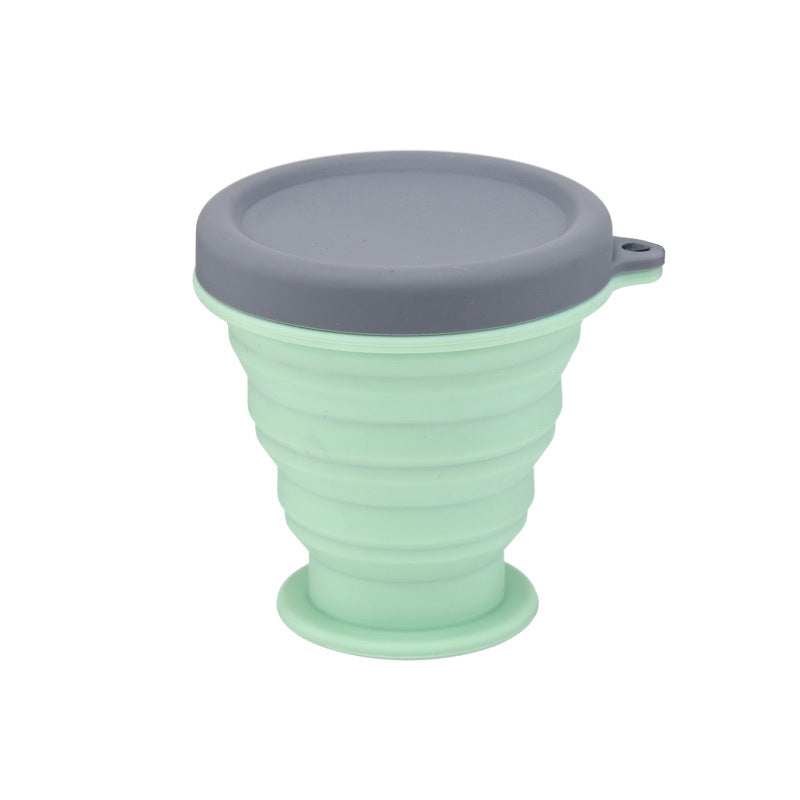 Collapsible Silicone Travel Coffee Cup with Lid – BPA-Free Foldable Mug, 3 Colors